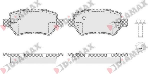 Diamax N09524 - Brake Pad Set, disc brake autospares.lv