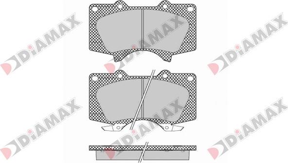 Diamax N09573 - Brake Pad Set, disc brake autospares.lv