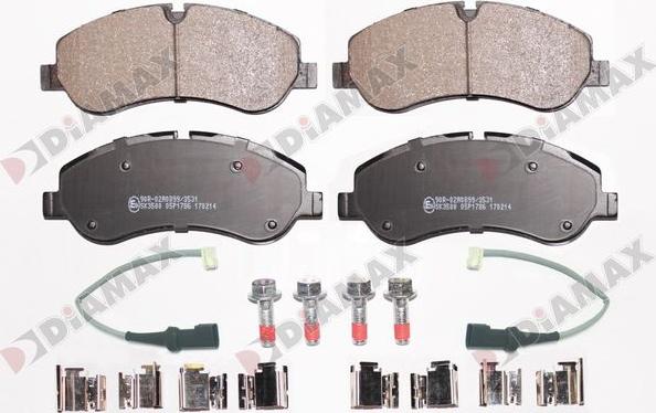 Diamax N09676A - Brake Pad Set, disc brake autospares.lv