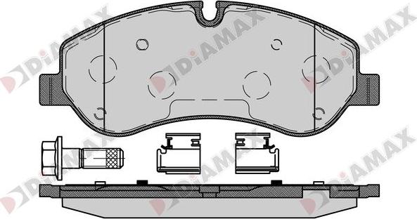 Diamax N09676 - Brake Pad Set, disc brake autospares.lv