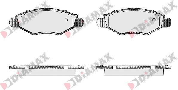 Diamax N09007 - Brake Pad Set, disc brake autospares.lv