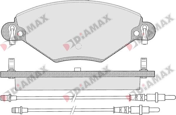 Diamax N09016 - Brake Pad Set, disc brake autospares.lv