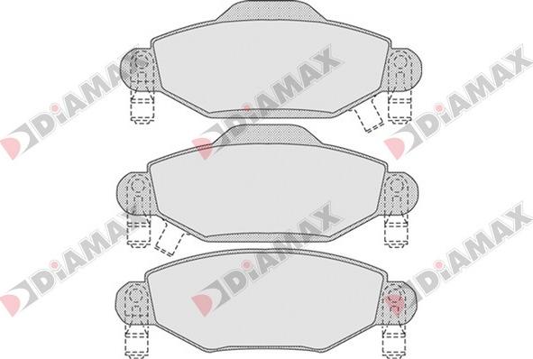 Diamax N09165 - Brake Pad Set, disc brake autospares.lv