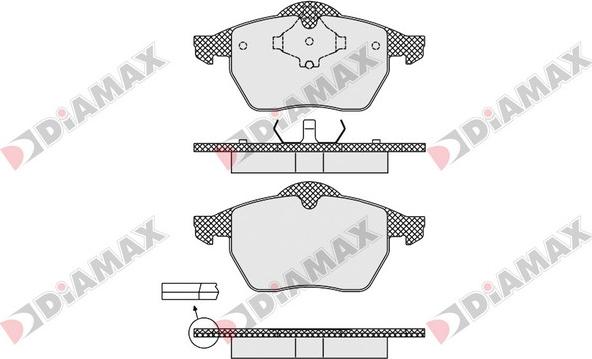 Diamax N09113 - Brake Pad Set, disc brake autospares.lv