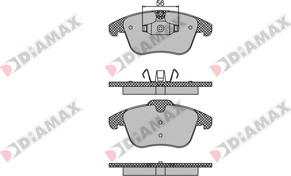 Diamax N09181 - Brake Pad Set, disc brake autospares.lv