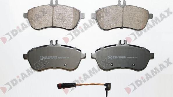 Diamax N09121A - Brake Pad Set, disc brake autospares.lv