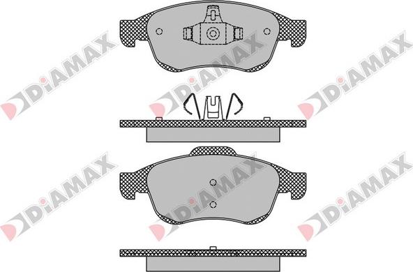 Diamax N09173 - Brake Pad Set, disc brake autospares.lv