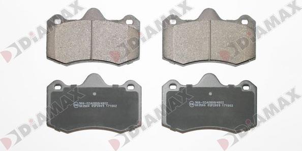 Diamax N09888 - Brake Pad Set, disc brake autospares.lv