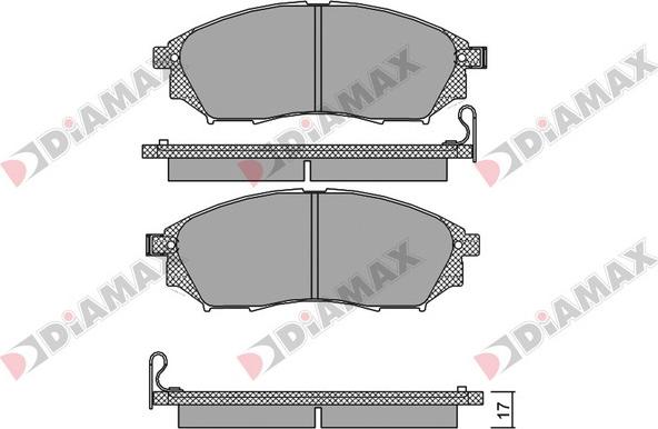 Diamax N09273 - Brake Pad Set, disc brake autospares.lv