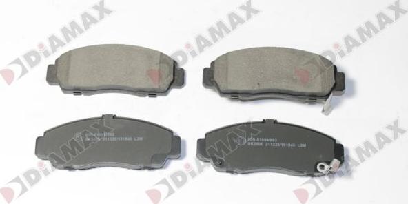 Diamax N09753 - Brake Pad Set, disc brake autospares.lv