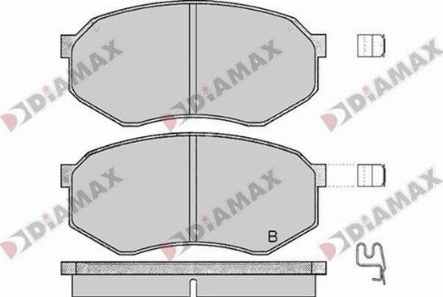 Diamax N09765 - Brake Pad Set, disc brake autospares.lv