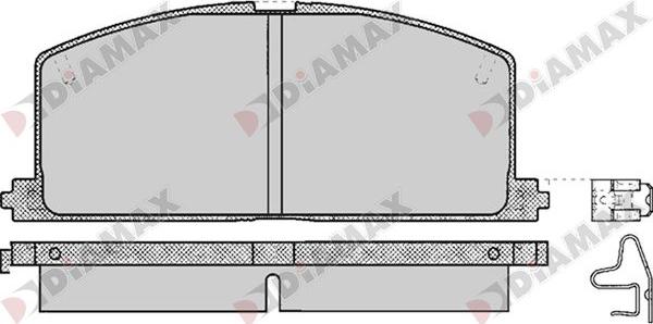 Diamax N09736 - Brake Pad Set, disc brake autospares.lv