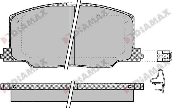 Diamax N09727 - Brake Pad Set, disc brake autospares.lv