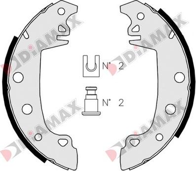 Diamax N01035 - Brake Shoe Set autospares.lv