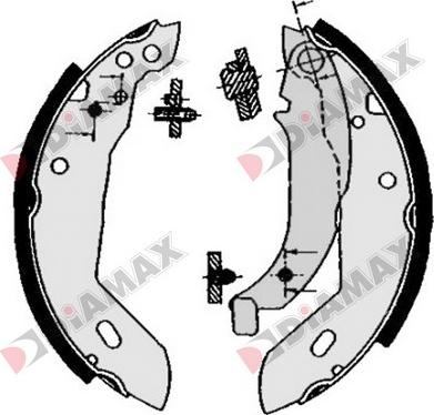 Diamax N01033 - Brake Shoe Set autospares.lv