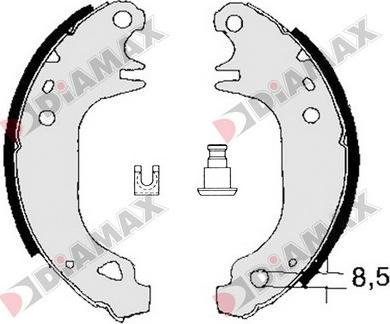 Diamax N01029 - Brake Shoe Set autospares.lv