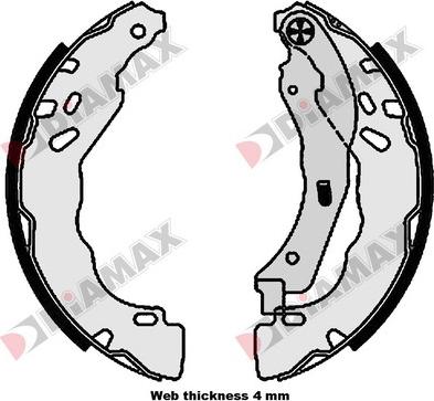 Diamax N01172 - Brake Shoe Set autospares.lv