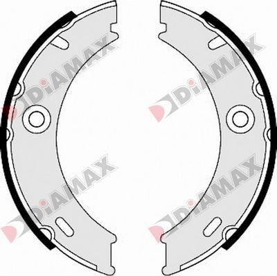 Diamax N01305 - Brake Shoe Set, parking brake autospares.lv