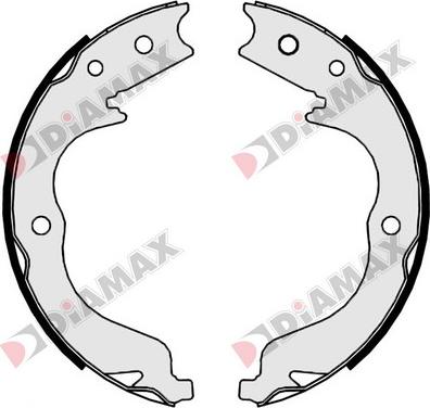 Diamax N01372 - Brake Shoe Set, parking brake autospares.lv