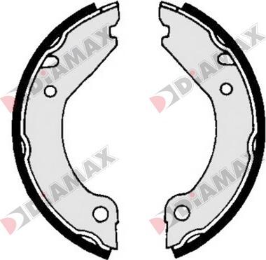 Diamax N01213 - Brake Shoe Set, parking brake autospares.lv