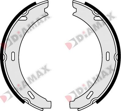 Diamax N01228 - Brake Shoe Set, parking brake autospares.lv