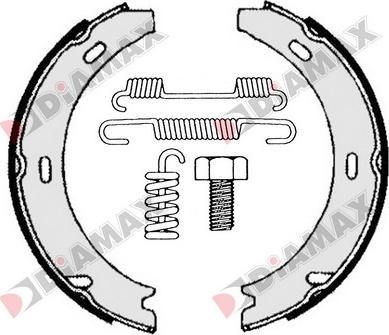 Diamax N01227 - Brake Shoe Set, parking brake autospares.lv