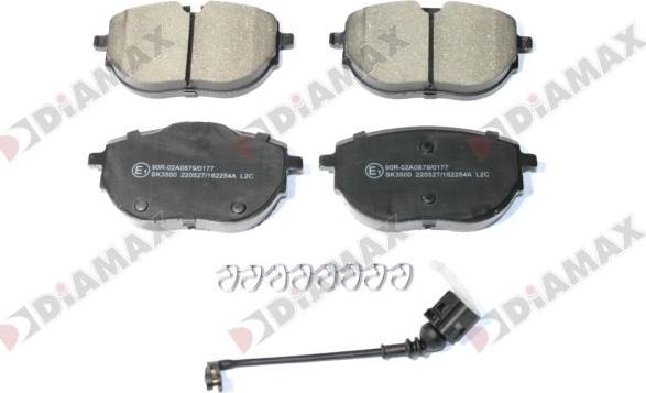 Diamax N10011A - Brake Pad Set, disc brake autospares.lv