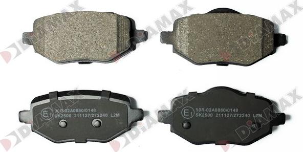 Diamax N10023 - Brake Pad Set, disc brake autospares.lv