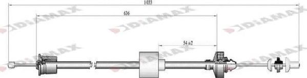 Diamax T8001 - Clutch Cable autospares.lv
