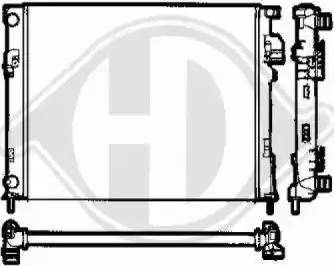 Diederichs 8449505 - Radiator, engine cooling autospares.lv