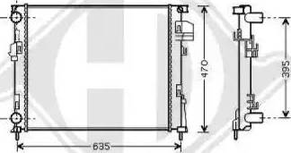 Diederichs 8449506 - Radiator, engine cooling autospares.lv