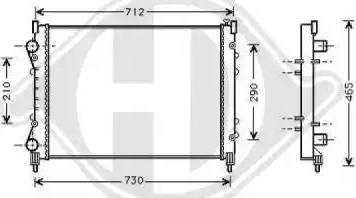 Diederichs 8449110 - Radiator, engine cooling autospares.lv