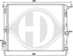 Diederichs 8445505 - Radiator, engine cooling autospares.lv