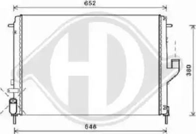 Diederichs 8445506 - Radiator, engine cooling autospares.lv