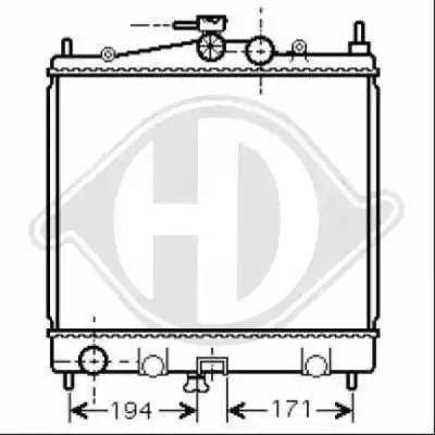 Diederichs 8440505 - Radiator, engine cooling autospares.lv