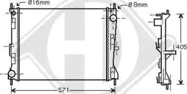 Diederichs 8440506 - Radiator, engine cooling autospares.lv