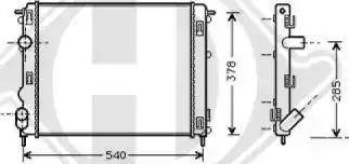 Diederichs 8441305 - Radiator, engine cooling autospares.lv