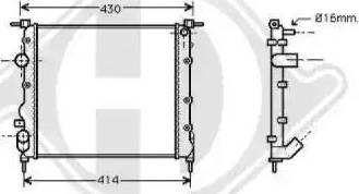 Diederichs 8441306 - Radiator, engine cooling autospares.lv