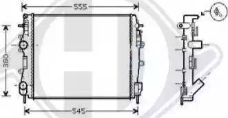 Diederichs 8441266 - Radiator, engine cooling autospares.lv