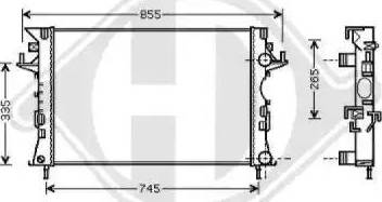 Diederichs 8447304 - Radiator, engine cooling autospares.lv