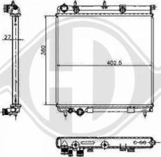 Diederichs 8400504 - Radiator, engine cooling autospares.lv