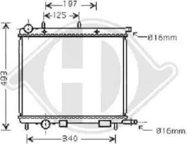 Diederichs 8400503 - Radiator, engine cooling autospares.lv