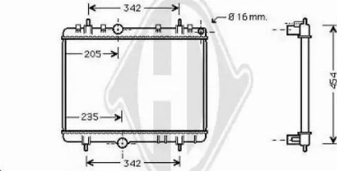 Diederichs 8407205 - Radiator, engine cooling autospares.lv