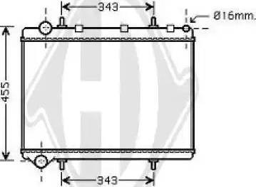 Diederichs 8407203 - Radiator, engine cooling autospares.lv