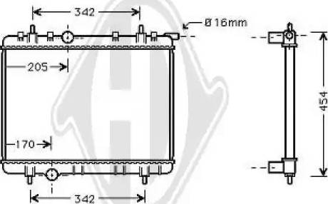 Diederichs 8407202 - Radiator, engine cooling autospares.lv