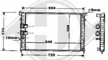 Diederichs 8424105 - Radiator, engine cooling autospares.lv