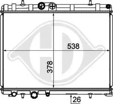 Diederichs 8424316 - Radiator, engine cooling autospares.lv