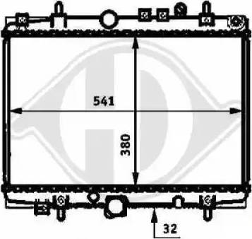 Diederichs 8424204 - Radiator, engine cooling autospares.lv