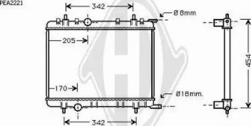 Diederichs 8420005 - Radiator, engine cooling autospares.lv