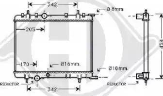 Diederichs 8423405 - Radiator, engine cooling autospares.lv